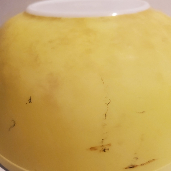 Vintage Pyrex Main Nesting Bowl Yellow 10.5"  #404 & A-12 Serving Bowl Pls Read - Picture 11 of 12